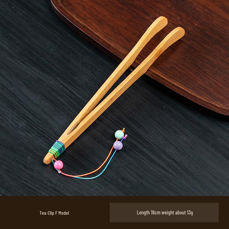 Bamboo Tea Tweezers & Curved Clips for Tea Sets and Ceremony Accessories