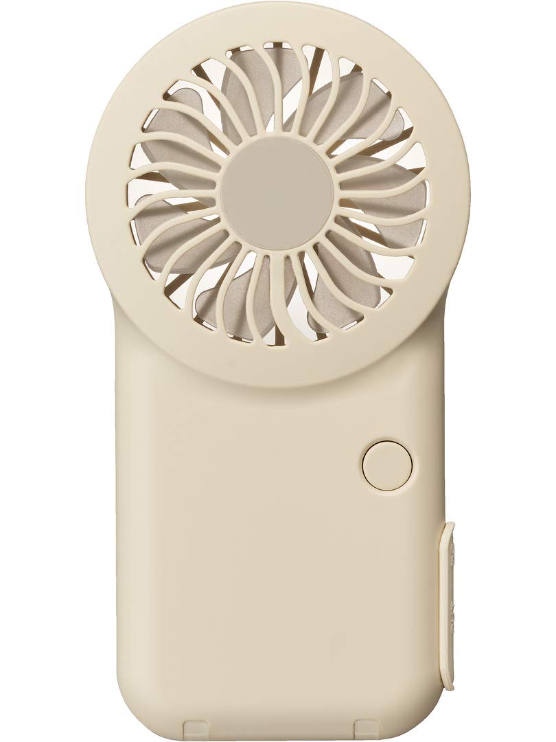 

Doshisha Portable Pocket Slim Dual Power Source 3 Wind Speed Piaeria CR Fan, Design, (USB Rechargeable), Settings, Cream, FSV-51B вершковий