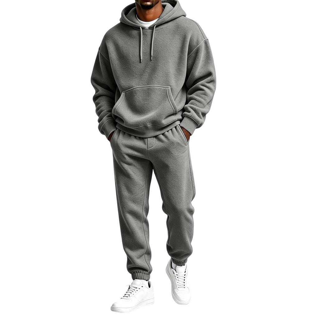 Herren Kapuzenpullover Sweatshirt Jogginghose Zweiteiliges Set