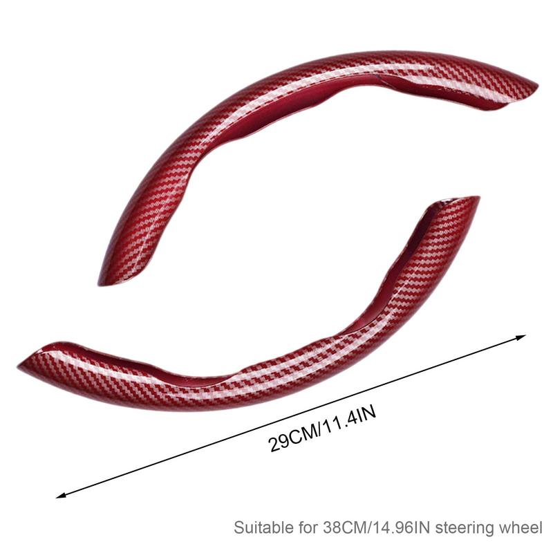 2 STK. Carbonfaser-Look Universal-Auto-Lenkrad-Booster-Abdeckung Rutschfestes Auto-Innendekorationszubehör für die Autodekoration