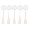 5pcs Lotion Applicator Long Handled Good Water Absorption Soft Powder Puff for Home Use White