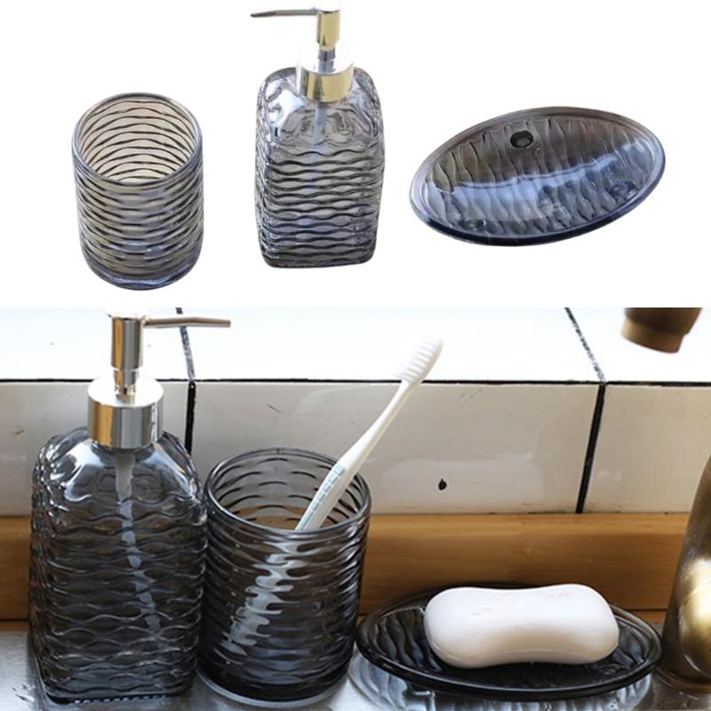 Akcesoria Łazienkowe Dozownik do Mydła Uchwyt na Szczoteczki do Zębów Szklany Pojemnik na Mydło Kubek do Płukania Ust Uchwyt na Szczotkę do WC Akcesoria Toaletowe