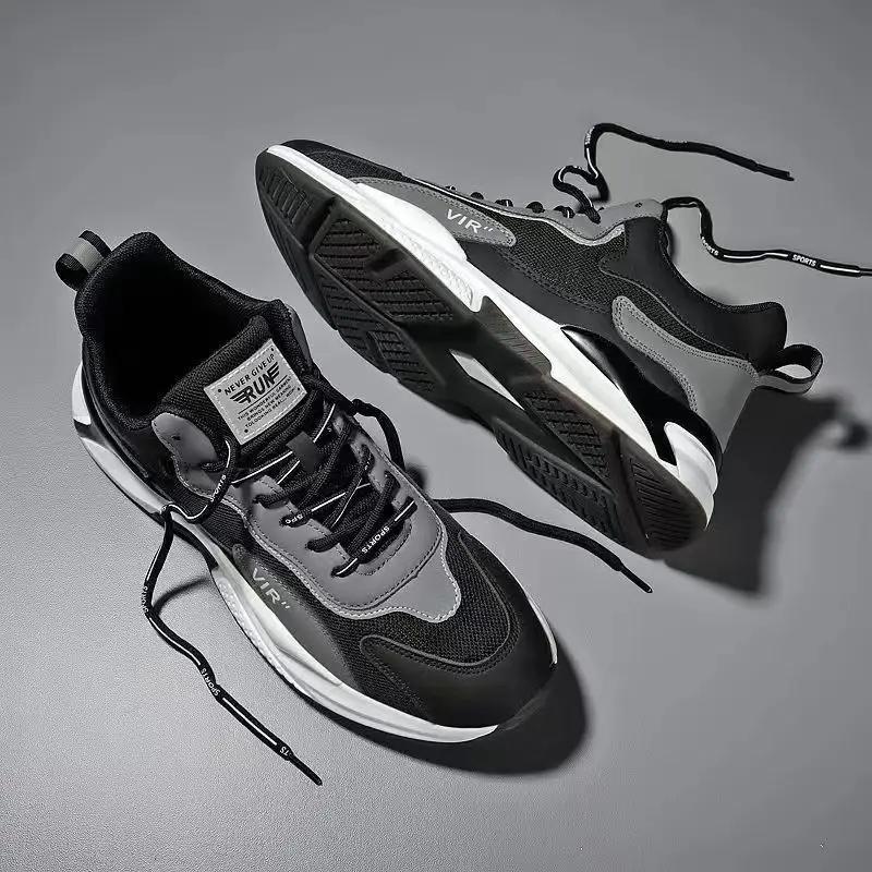 Men's Sneakers All-Match PU Leather Casual Shoes Deodorant Soft Bottom Shoes Spring and Autumn Breathable Sneaker Men's Shoes