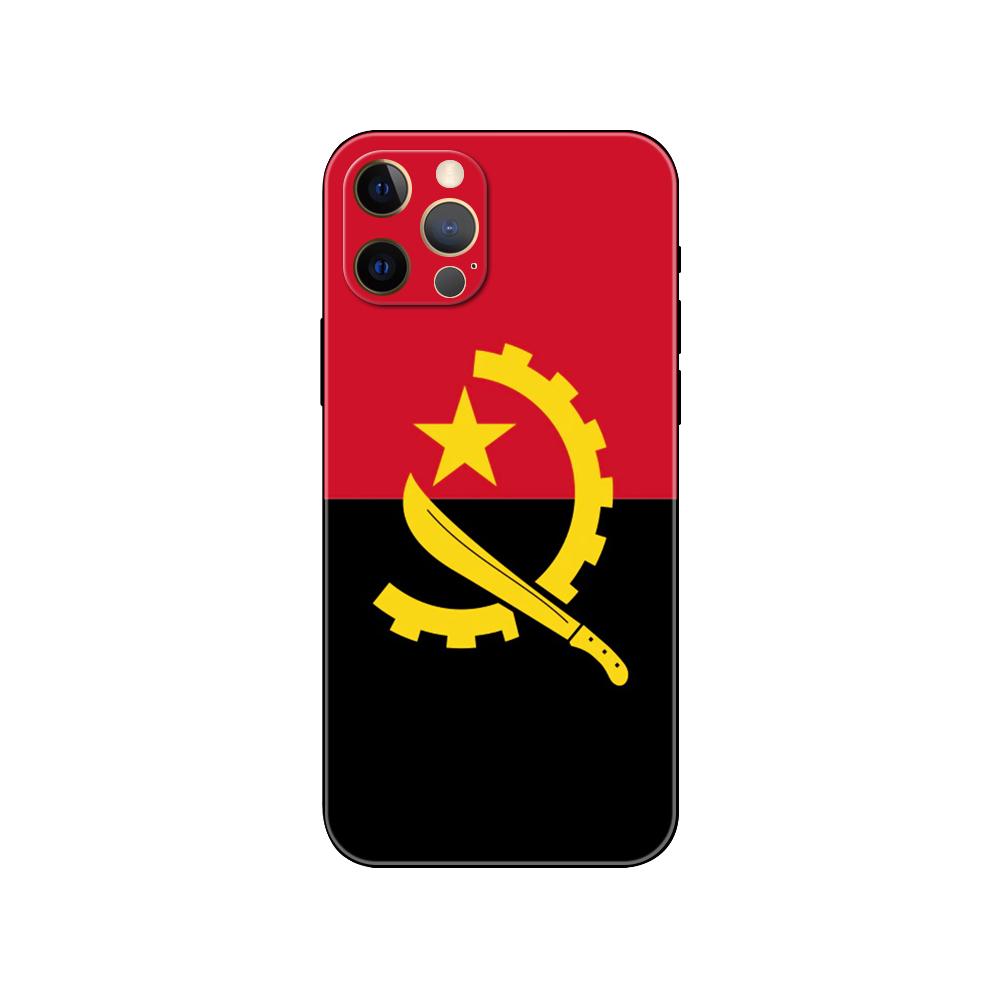 

Черный чехол из ТПУ для iPhone 5 5s se 2020 6 6s 7 8 plus x 10 XR XS 11 12 13 mini pro MAX задняя крышка флаг Анголы iphone 12pro MAX
