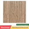 Wood Grain 3D Anti-Collision Self-Adhesive Wallpaper - Waterproof, Washable, Faux Wood Design for Bedroom Walls.