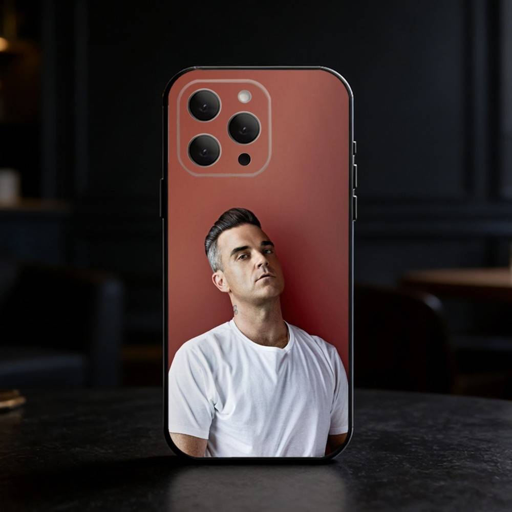 Singer R-Robbie W-Williams Phone Case For iPhone 17,16,15,14,13,12,11 Plus,Pro,Max,Mini Silicone Black Soft Cover