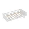 Kinderbett Bodenbett 90x200cm Rausfallschutz Lattenrost Zaun Stauraum Ablagen Holzgestell Jugendbett 200kg belastbar