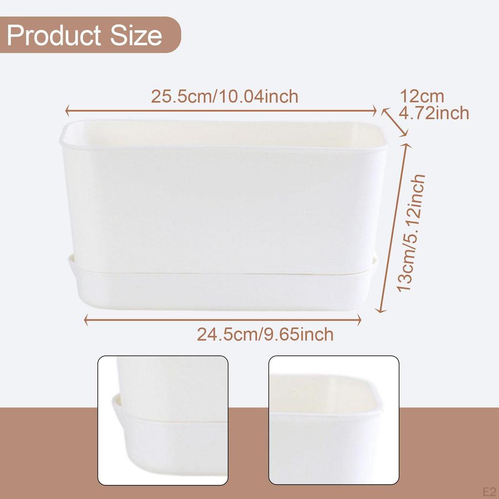 Compact Rectangle Planter for Indoor And Outdoor Vegetable Cultivation