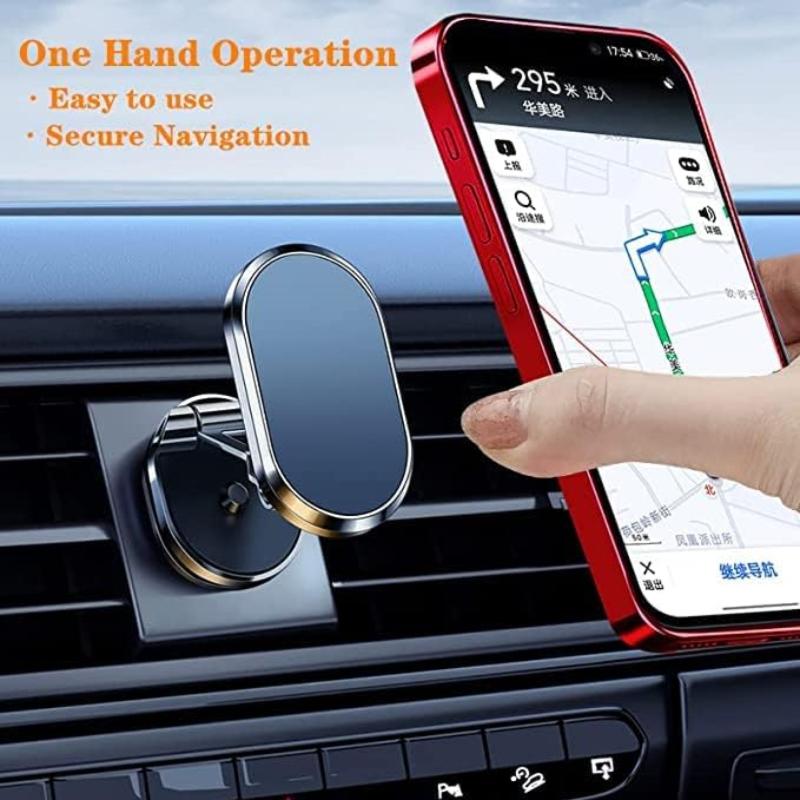 Universelle Auto-Armaturenbretthalterung, 360°-Drehung Magnetische Handyhalterung, Kompatibel mit allen Mobiltelefonen, Hergestellt aus starkem Titan und Silikon, 2er-Pack