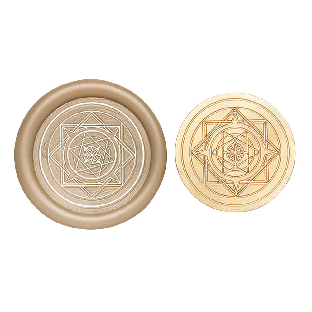 Wax Copper Head Six Pointed Star Series Vintage Craft Sealing Stamp Head For Cards Envelopes Wedding Invitations Gift Packaging
