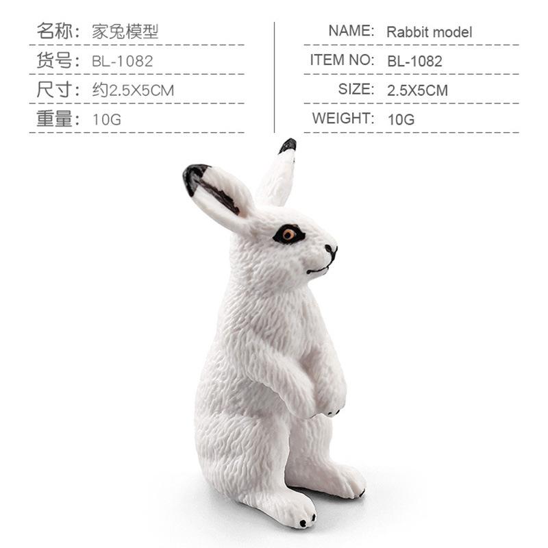 Mini Rabbit Lifelike Figurine Crafted From Durable Pvc For Farmhouse Lovers Decor