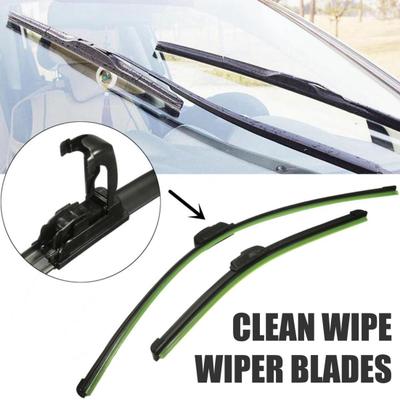 2 Pezzi Tergicristalli Tergicristalli per Tutte le Stagioni Gomma Ibrida Silenziosi Anteriori