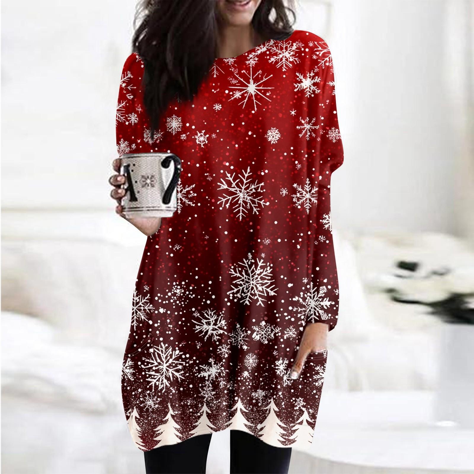 

Женская толстовка с круглым вырезом и принтом, платье-рубашка с длинными рукавами и принтом, пуловер свободного покроя, свободный крой, топы с карманами S киноварь