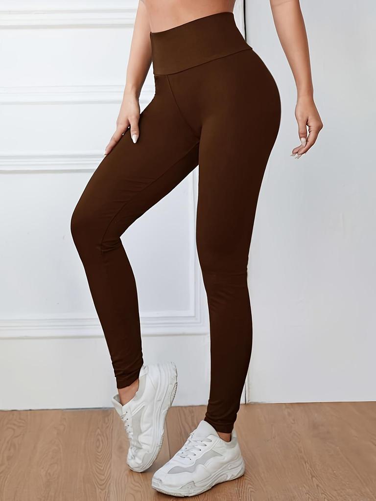 2024 Women's Solid Color Yoga Leggings: Slimming, Comfortable, Wide Waistband