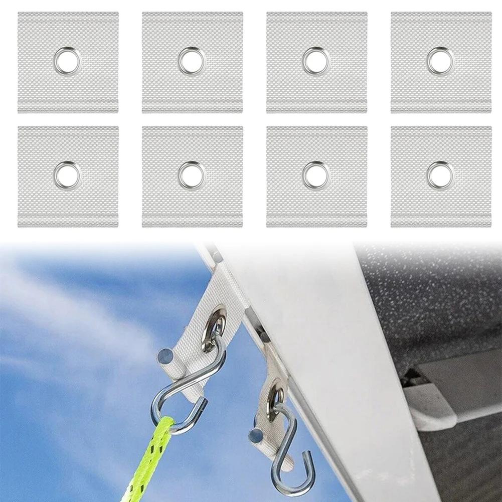 RV Camping Awning Hooks Eyelet Hangers for 5/6mm-7/8mm Pipe Camper Trailer Canopy Caravan Rail Mount Accessory