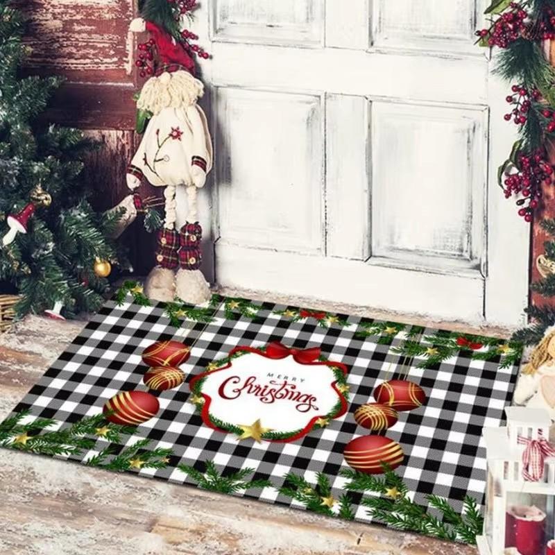 Christmas Floor Mat Entrance Doormat Bedroom Bath Toilet Anti Slip Carpet 2025 Merry Christmas Decoration for Home New Year Gift