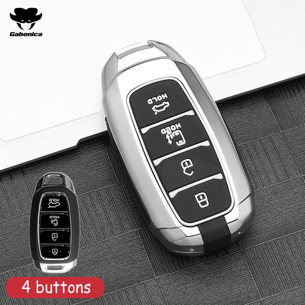Alloy Car Key Cover For Hyundai N Line Verna Solaris Elantra Azera Kona Encino Grandeur Azera Palisade I30 Ix35 Accent Santa Fe
