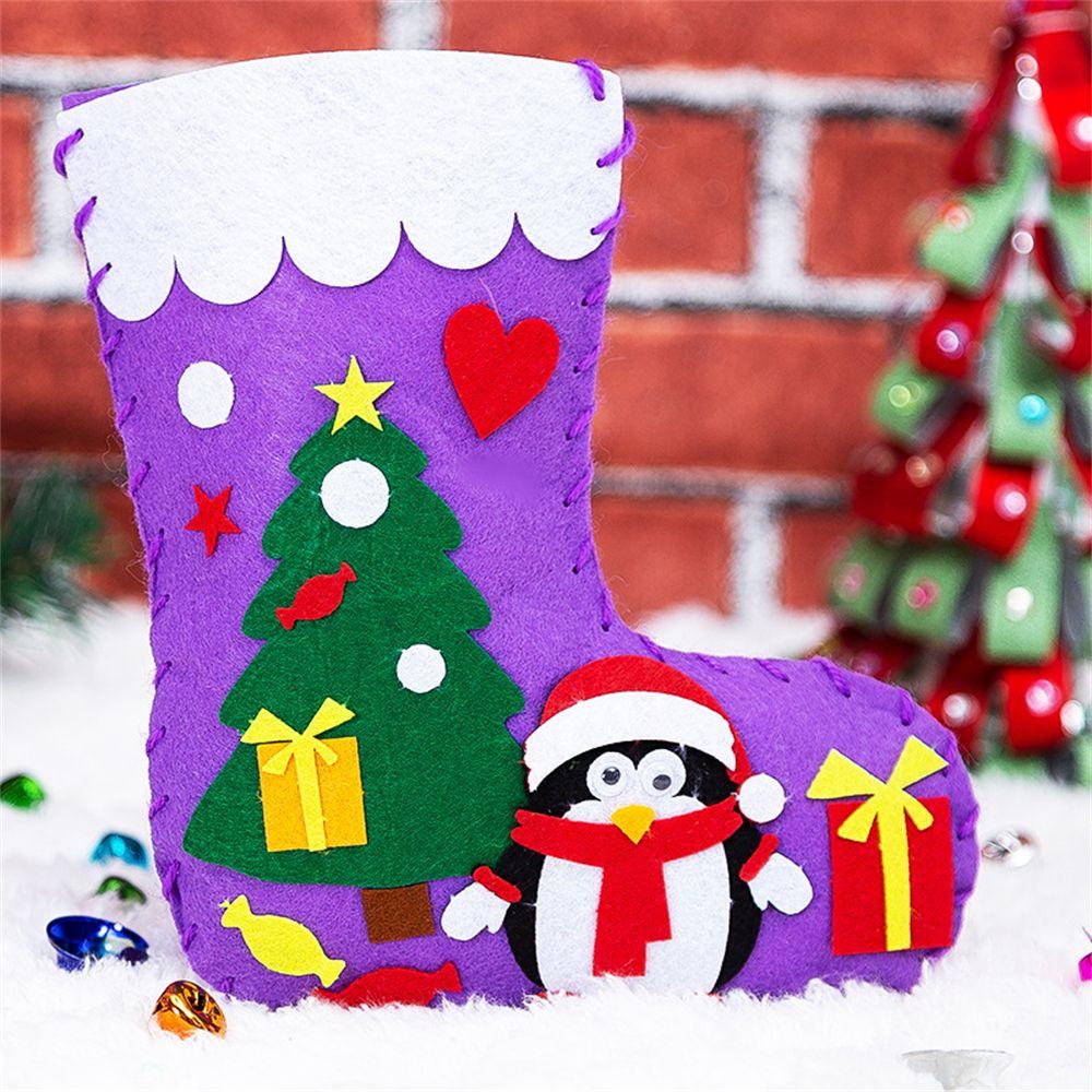 Geschenke für Kinder zum Basteln Weihnachtsgeschenke Weihnachtsdekoration Handwerk DIY EVA Weihnachtssocken Handgefertigt