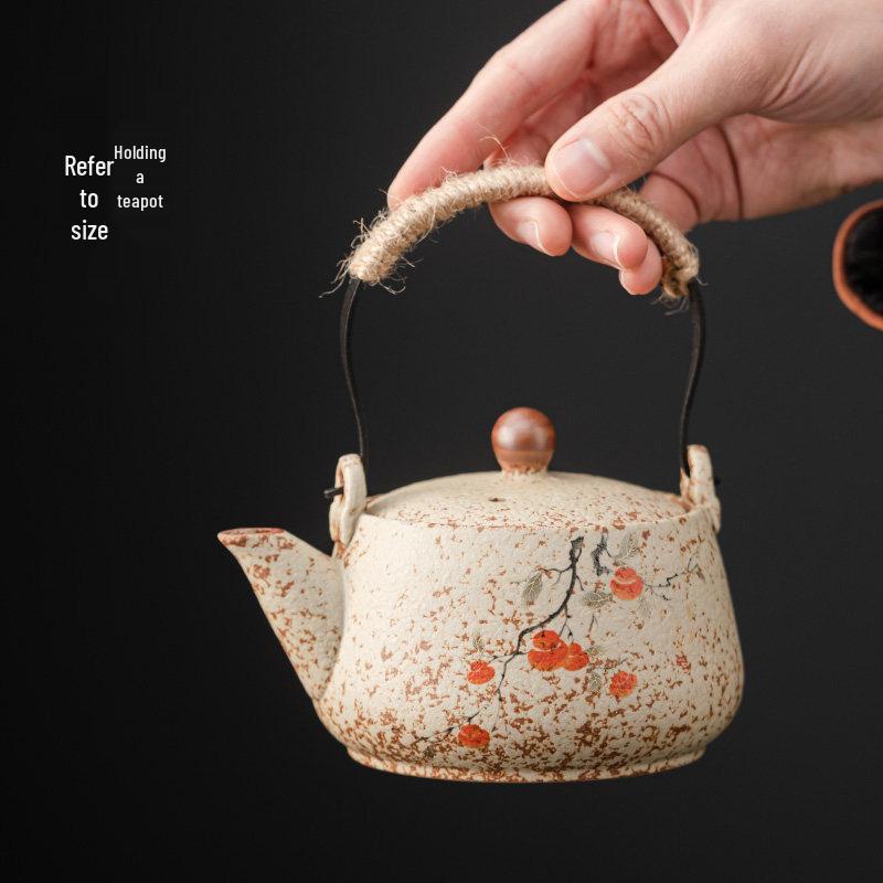Firestone Gaiwan Tea Set: High-End Ceramic Teapot, Teacup, Handle Kettle for Home or Office Tea Brewing.