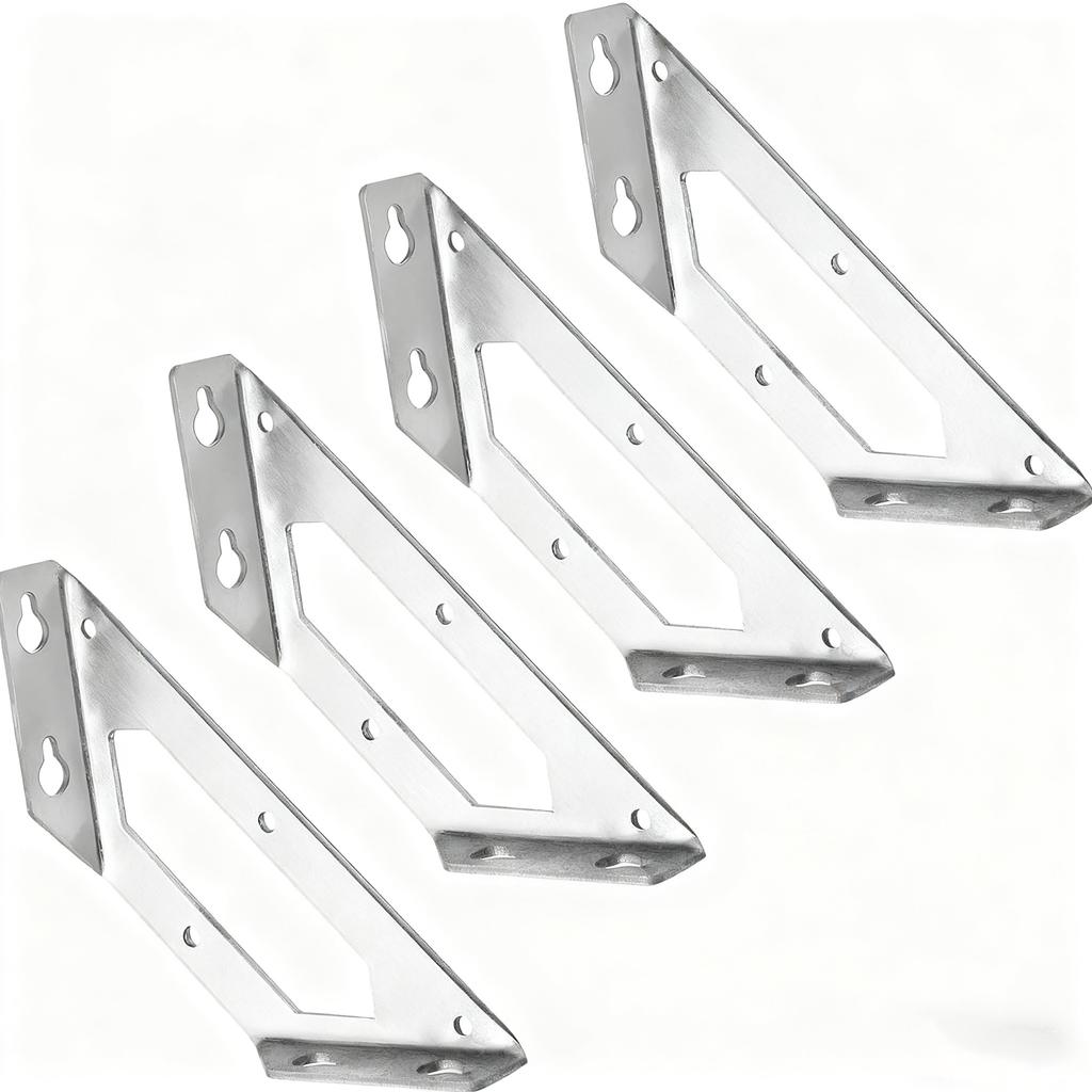 2 Peças Conectores de Canto de Aço Inoxidável de Alta Resistência Para Prateleiras de Madeira Armários Mesas