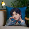 Kpop Styl Zpěvák Cha E-Eun W-Woo Povlak na polštář Povlak na polštář proti roztočům Neviditelný zip Hedvábný krátký plyš Potah na polštář na pohovku