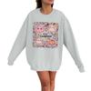 Women's Casual Fashion Long Sleeve Halloween Print Pullover Round Neck Sweatshirt