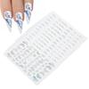 12pcs Butterflies Pattern Nail Art Sticker Fashionable Nail DIY Decal Manicure ToolSilver