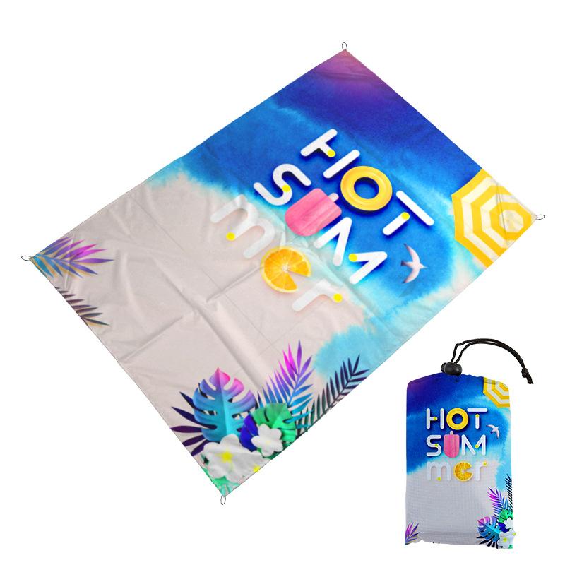 

Outdoor camping waterproof beach mat portable folding polyester picnic mat moisture-proof 100*140cm