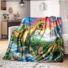 Dinosaur Adventure Blanket Perfect All Seasons Soft Comfortable Sofa Office Nap Travel Birthday Gift Christmas Present
