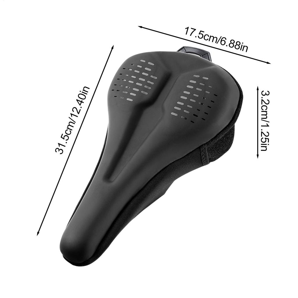 Bicycle Seat Cover Silicone Waterproof Saddle Anti-Slip Pad Bike Seat Pad For Outdoor Cycling Travelling Adventure Commuting