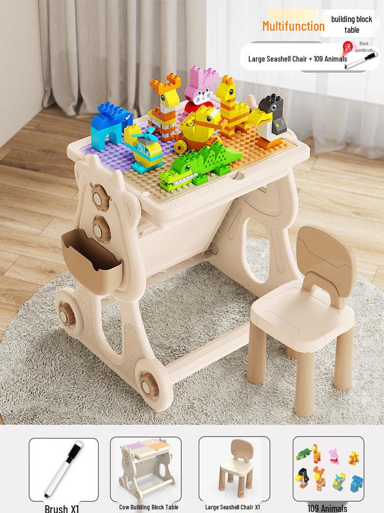 2026 New Model: Children's Educational Building Block Table, Multifunctional Puzzle Game for Ages 3-6