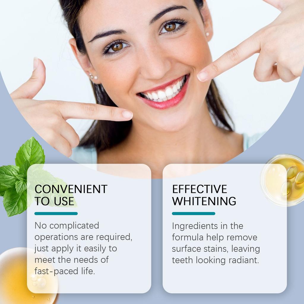 Soluție pentru îngrijirea dinților care curăță și împrospătează dinții, îngrijește delicat dinții, albește dinții, reduce petele și curăță în profunzime dinții. 6 ml