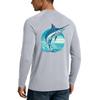 Men's UPF50+ Sun Protection Long Sleeve Shirt Stretch Outdoor Fishing Sports Top Lightweight Breathable Quick Dry Fabric