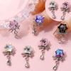 Christmas Snowflake Pendant Chain Nail Parts Alloy Diamond Nail Charms Glitter Christmas Diy Nail Art Accessories Decoration