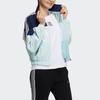 Adidas Neo Aug Trainingsjacke Seitenstreifen Colorblock Vintage Sport Locker Stehkragen Jacke Damenjacke Blau H16264