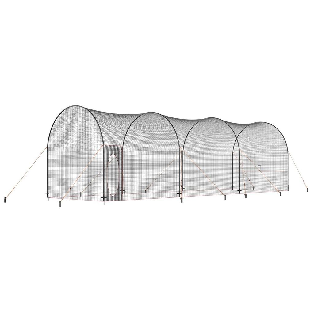 Baseball Batting Cage, Softball and Baseball Batting Cage Net and Frame, Practice Portable Cage Net with Carry Bag, Heavy Duty Enclosed Pitching Cage,