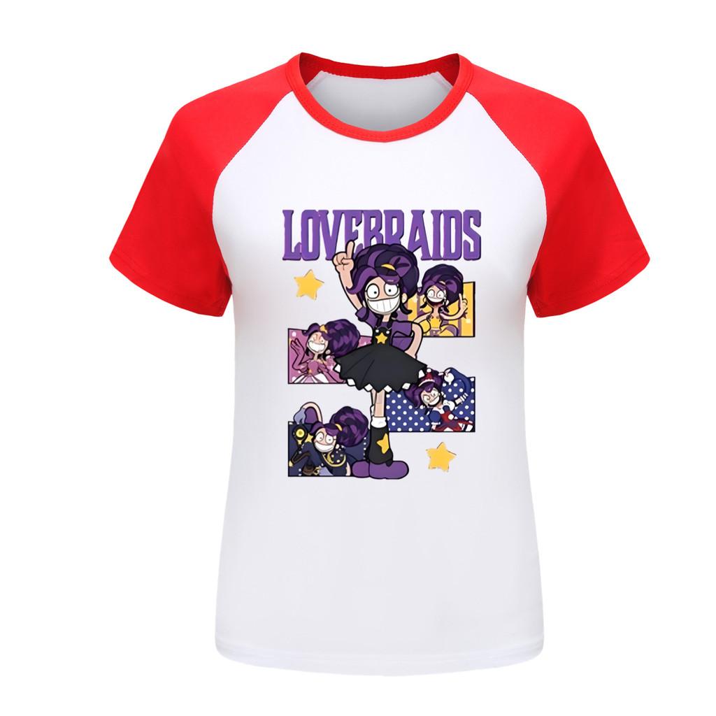 5601 Kinder Mädchen Lily Lovebraids Spiel Print Raglanärmel Rundhals T-Shirt Top