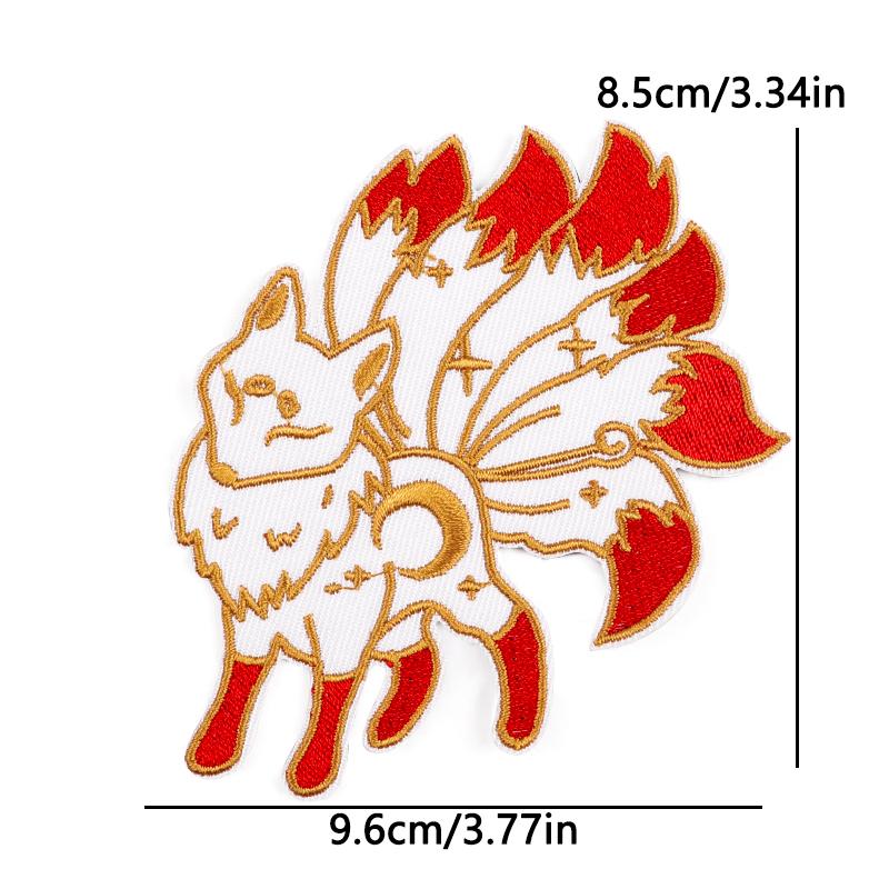 Japanese Cartoon Style Embroidery Patch Iron On Patches For Clothing Stickers Cherry Blossoms Fusible/Sewing Decorate Applique