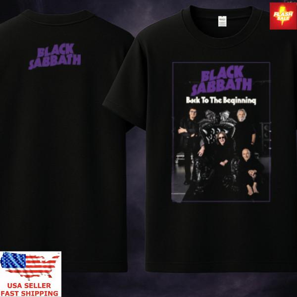 Trending Black Sabbath Back to the Beginning T-Shirt, Reunion Tour 2025 Shirt Unisex T-Shirt XXL