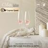 CALOPS Handcrafted Crystal Champagne Flute Gift Set