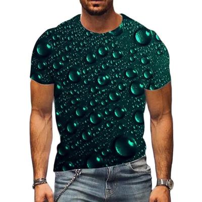 Ανδρικό T-shirt Σταγόνα Νερού 3D Μόδα Casual Στρογγυλή Λαιμόκοψη Κοντομάνικο Μπλουζάκια Hip Hop Harajuku Μπλουζάκια Streetwear με Εκτύπωση