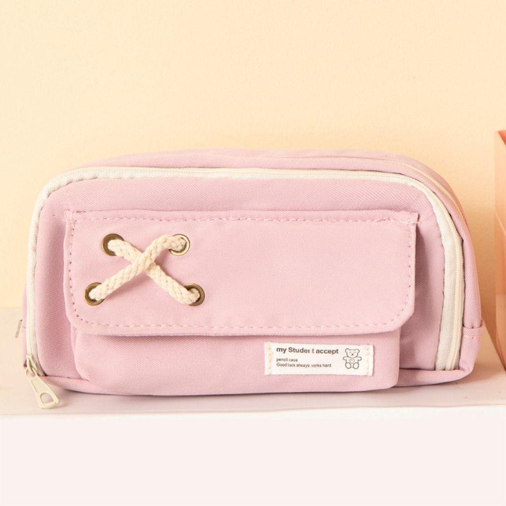Large Capacity Stationery Bag Cosmetic Pouch Pencil Bag Korean Desktop Storage Pouch  Children