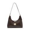 French Vintage PU Leather Underarm Bag for Women Casual Solid Color Shoulder Bag Simple Ladies Crossbody Hobos