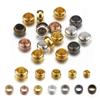 500 Stück Gold Silber Farbe Quetschperlen Kupfer Kugelstopper Abstandshalter Endkappen für Armband Halskette DIY Schmuckherstellung Zubehör
