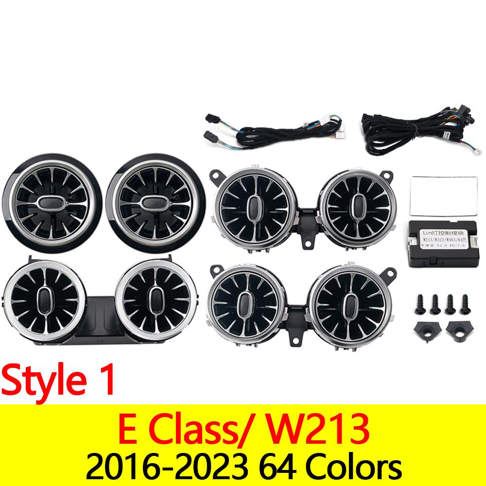 Air Conditioner Turbine Nozzle For Mercedes Benz W213 Ambient Light Air Vent 4D Rotating Tweeter Speaker Midrange Speaker Cover