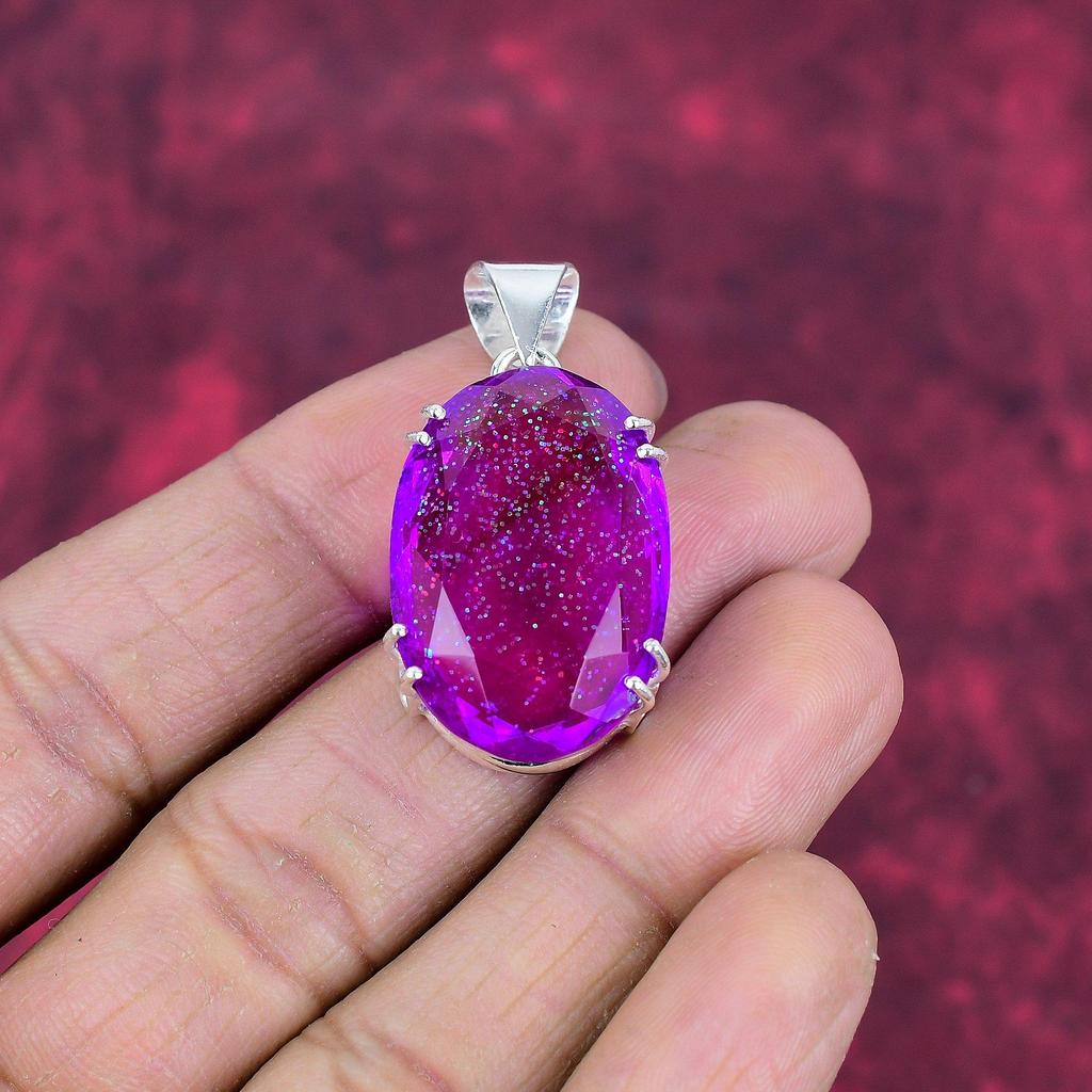 Różowy australijski opal 925 solidny srebrny wisiorek, ręcznie robiona biżuteria z kamieni szlachetnych, prezenty dla żony nowy wisiorek