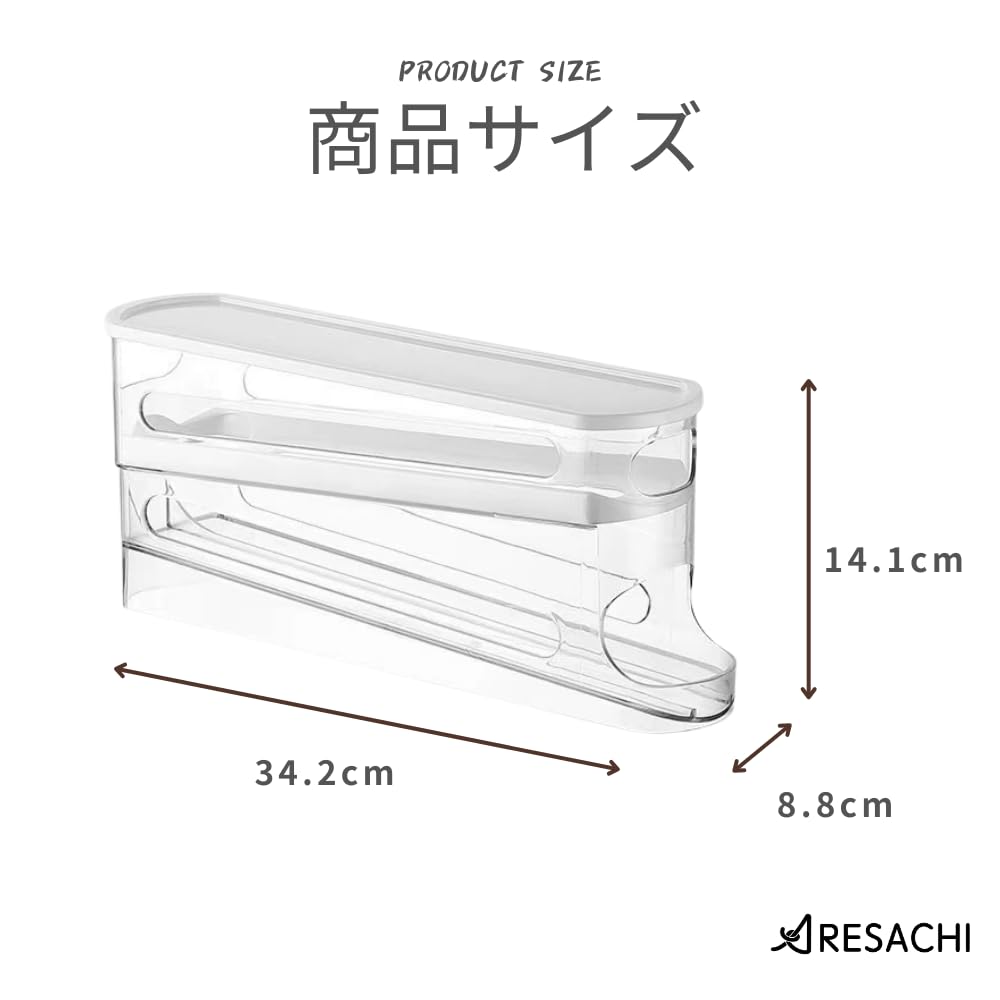ARESACHI Egg Case, Egg Stand, Refrigerator Storage, Transparent Egg Holder, Holds Approximately 14 Eggs, 2 Tiers