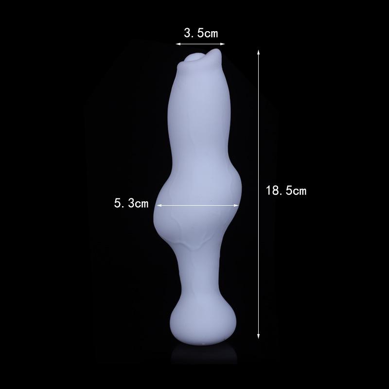 Soft Silicone Animal-Inspired Tail with Real Hair for Erotic Cosplay and Adult Play