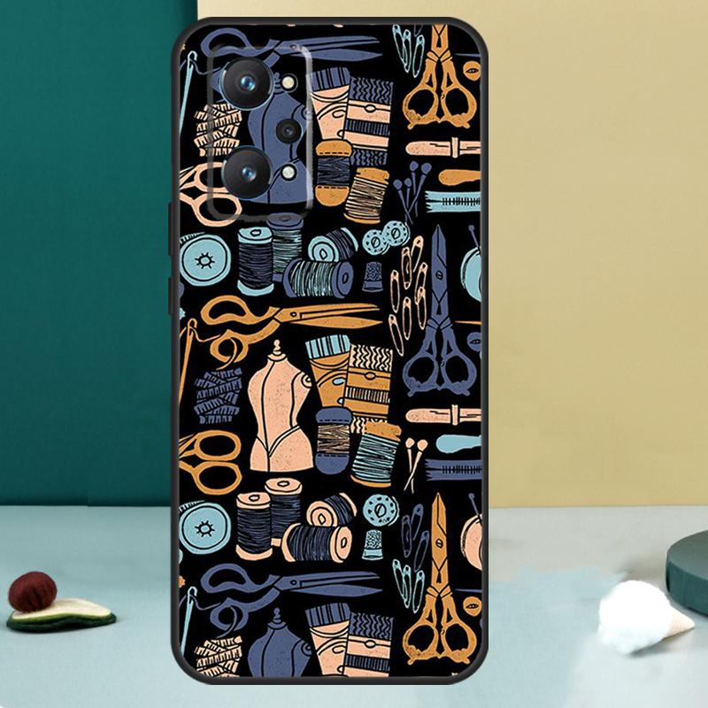 Sewing Scissors For Realme 11 10 12 13 14 Pro Plus GT 7 6 5 Pro GT 6T C67 C61 C53 C51 C21Y C25S C75 C55 Case