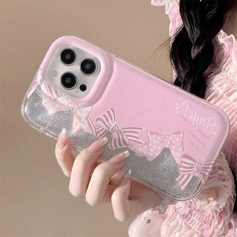 

Чехол для телефона Bow Knot для iPhone 13 11 16 Pro Max 14 15 12 XR X XS 7 8 Plus SE 16promax 15promax мягкий прозрачный чехол TPU Funda For iPhone13 14